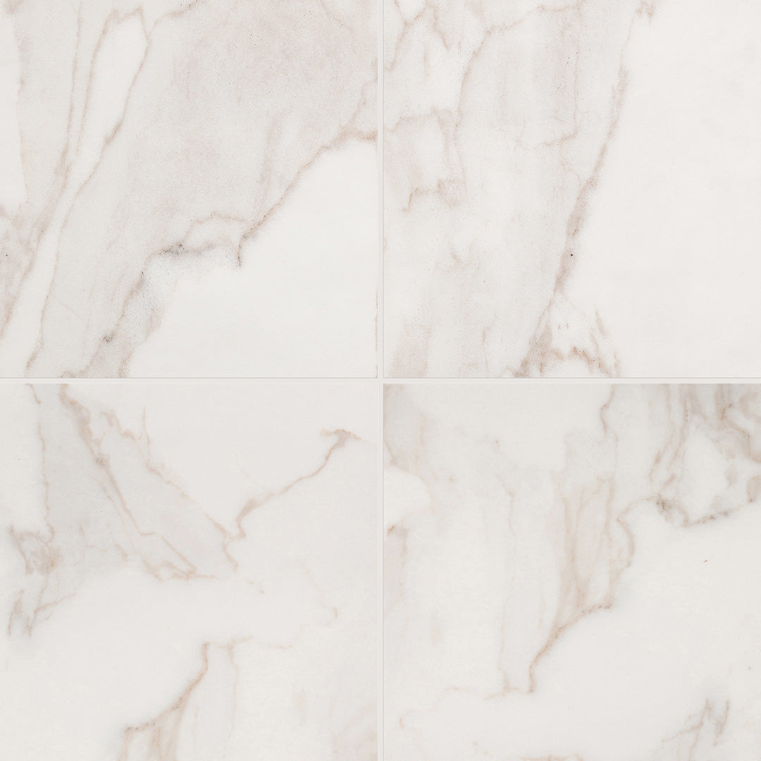 Calacata Porcelain 24X24 White Brushed