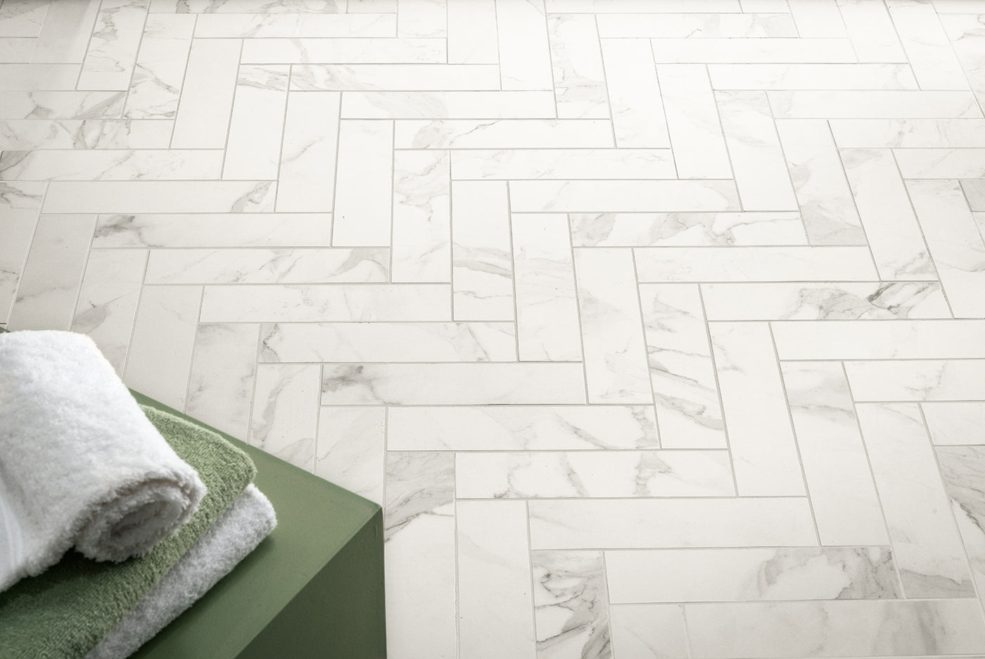 Calacata Porcelain 3X12 White Brushed