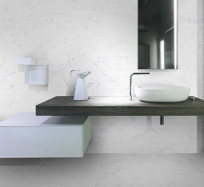 Cava Bianco 3X12 Carrara Brushed