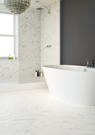 Cava Bianco 12X24 Statuario Brushed