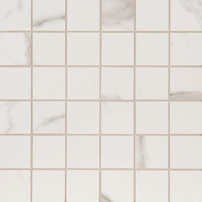 Cava Bianco Square Mosaic 2X2 Statuario Brushed