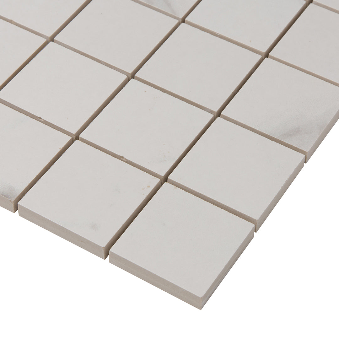 Cava Bianco Square Mosaic 2X2 Statuario Brushed