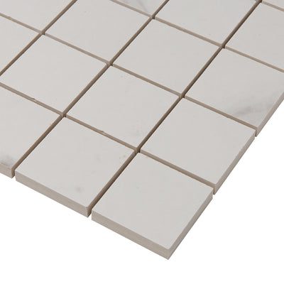 Cava Bianco Square Mosaic 2X2 Statuario Brushed