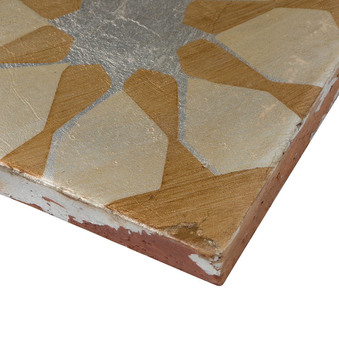 Duquesa Fez Deco 4-5/8X4-5/8 Silver Blend Metallic
