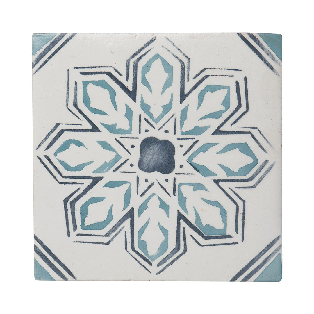 Duquesa Lisbon Deco 4-5/8X4-5/8 Acqua Matte