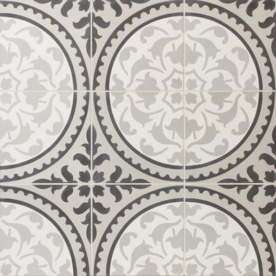 Duquesa Alba Deco 8X8 Blanc Noir Matte