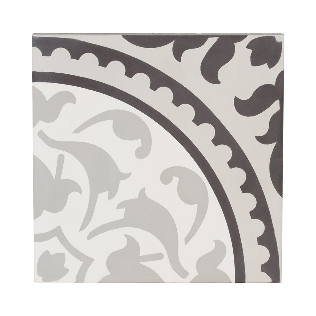 Duquesa Alba Deco 8X8 Blanc Noir Matte