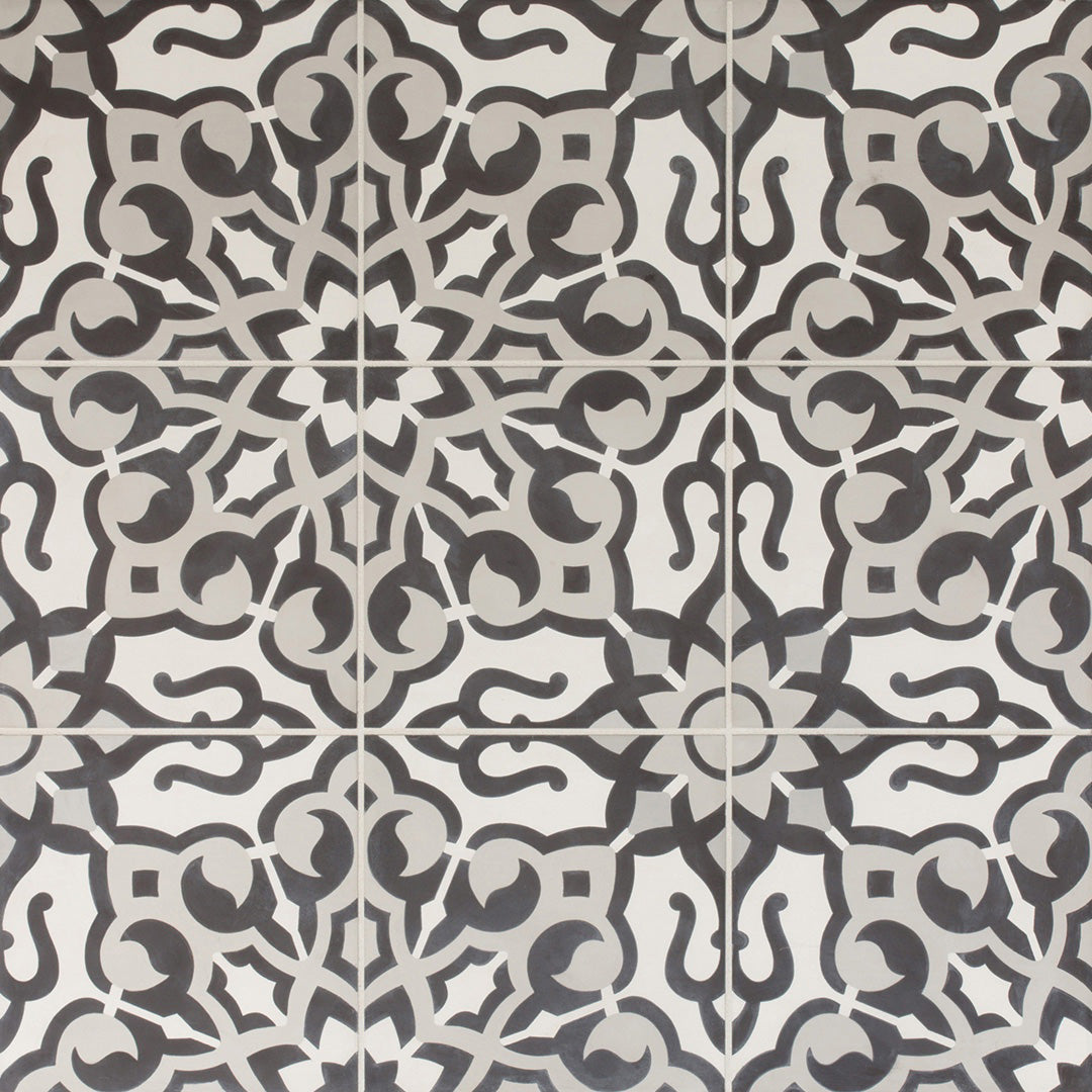 Duquesa Fatima Deco 8X8 Blanc Noir Matte