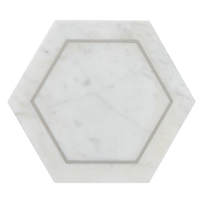 Ellington Savoy Deco 5-1/4X4-1/2 Carrara/Steel Honed