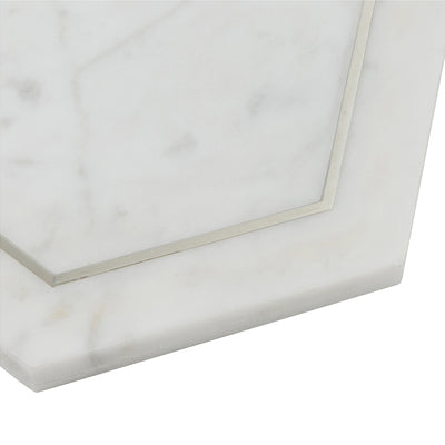 Ellington Savoy Deco 5-1/4X4-1/2 Carrara/Steel Honed