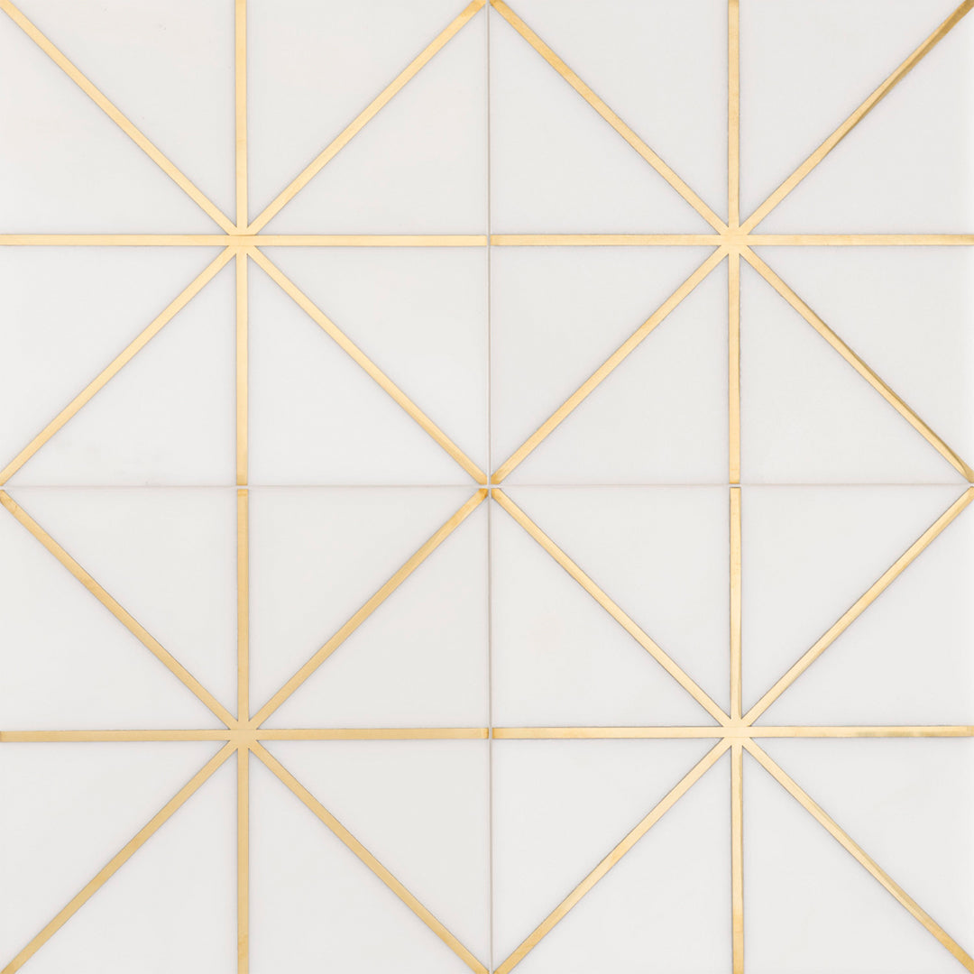 Ellington Carlyle Deco 12X12 Cotton/Brass Honed