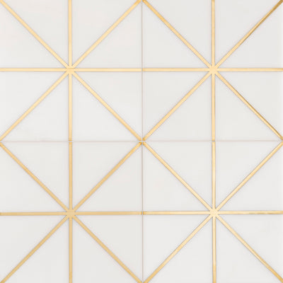 Ellington Carlyle Deco 12X12 Cotton/Brass Honed