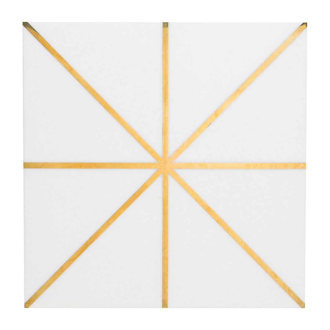 Ellington Carlyle Deco 12X12 Cotton/Brass Honed