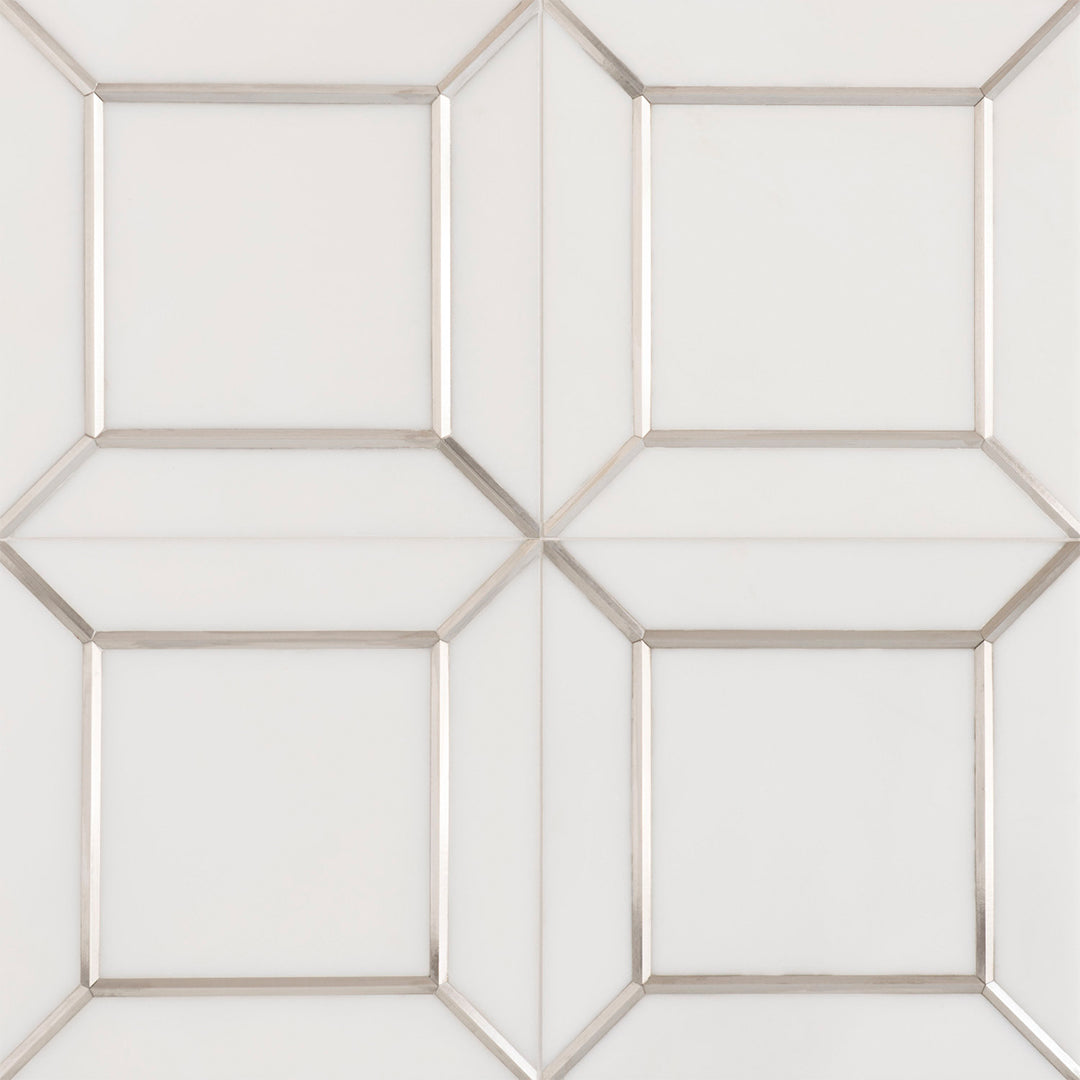 Ellington Empire Deco 12X12 Cotton/Steel Honed