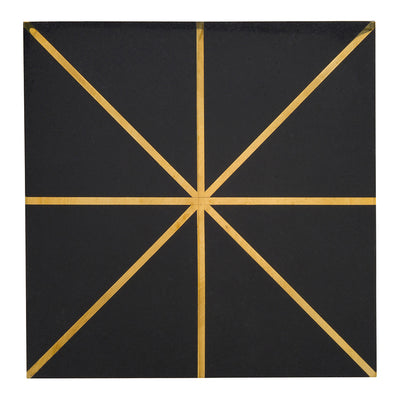 Ellington Carlyle Deco 12X12 Ebony/Brass Honed