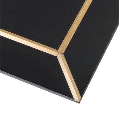 Ellington Empire Deco 12X12 Ebony/Brass Honed
