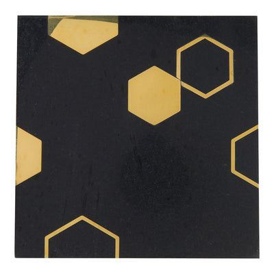 Ellington Jacques Deco 6X6 Ebony/Brass Honed