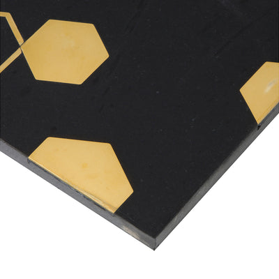 Ellington Jacques Deco 6X6 Ebony/Brass Honed