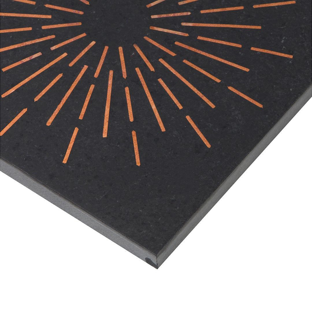 Ellington Pierre Deco 6X6 Ebony/Copper Honed