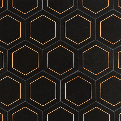 Ellington Savoy Deco 5-1/4X4-1/2 Ebony/Copper Honed