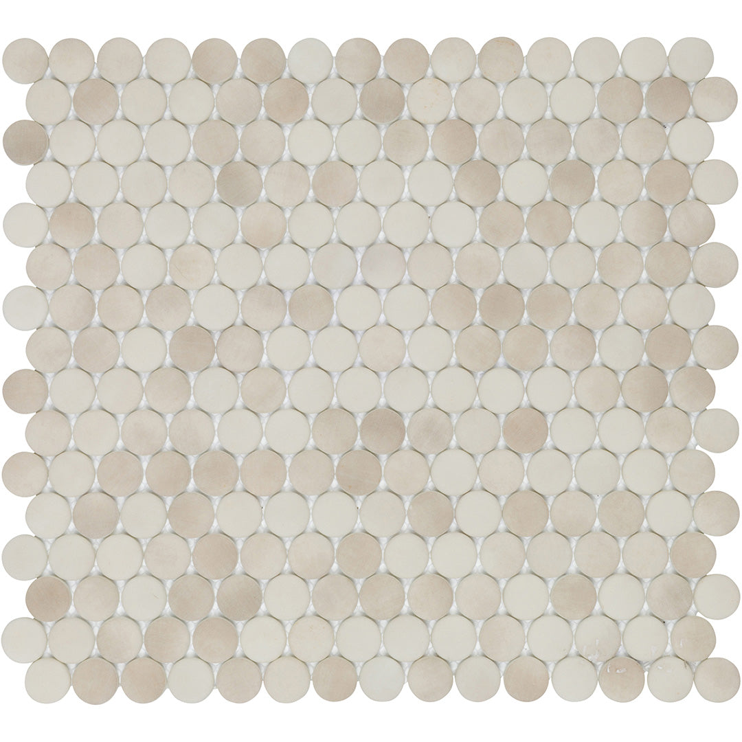 Emersyn Lane Circle Mosaic 12X12 Fawn Fibre Matte