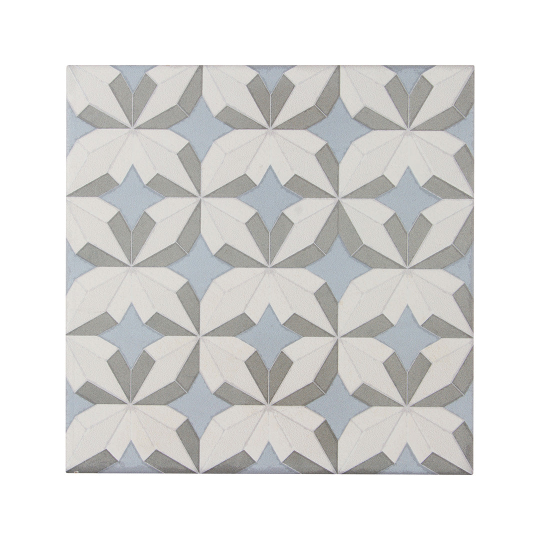Encaustic Echoes Flourish 8X8 Lapis Matte