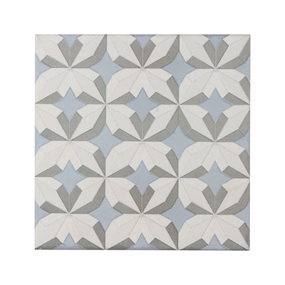Encaustic Echoes Flourish 8X8 Lapis Matte