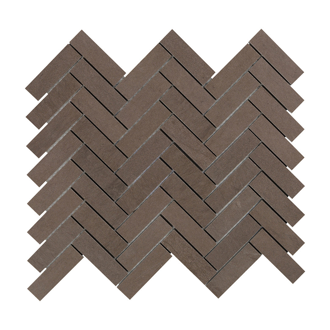 Foussana Herringbone Mosaic 13.1063X13.55 Grey Brushed