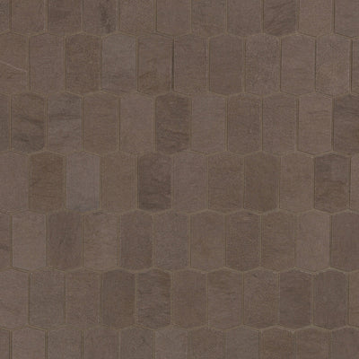 Foussana Picket Mosaic 12-3/8X12-1/2 Grey Brushed
