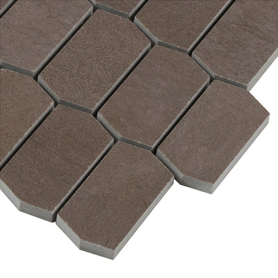 Foussana Picket Mosaic 12-3/8X12-1/2 Grey Brushed