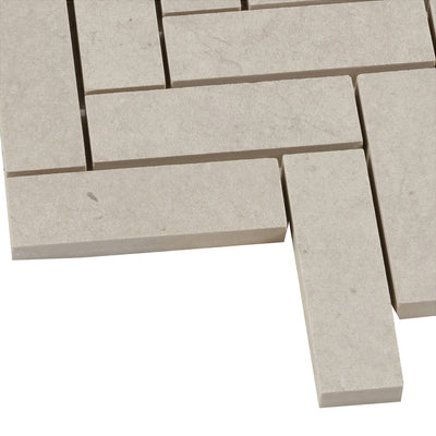 Foussana Herringbone Mosaic 13.1063X13.55 Thala Grey Brushed