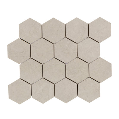 Foussana Hexagon Mosaic 10.9449X13.1693 Thala Grey Brushed