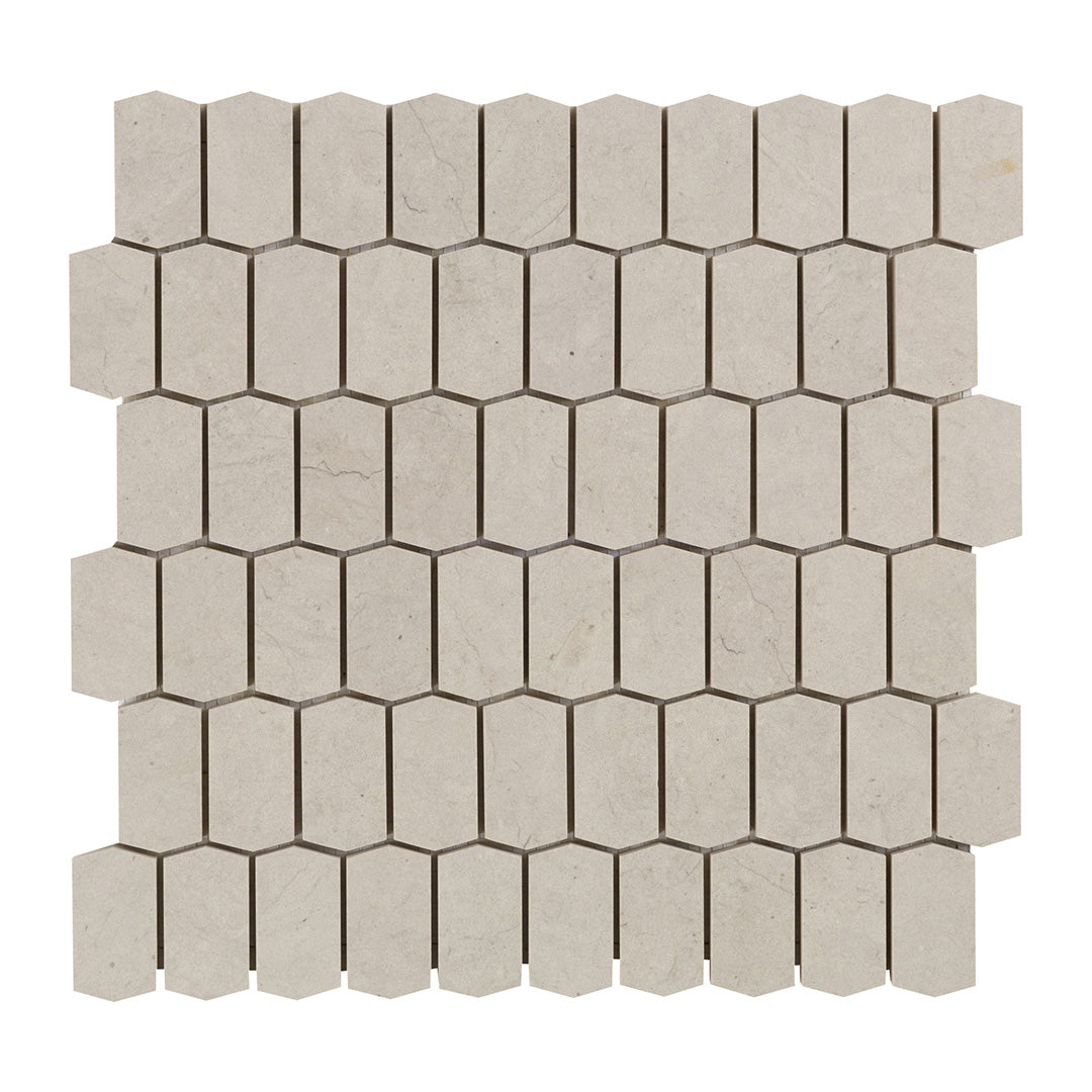 Foussana Picket Mosaic 12-3/8X12-1/2 Thala Grey Brushed