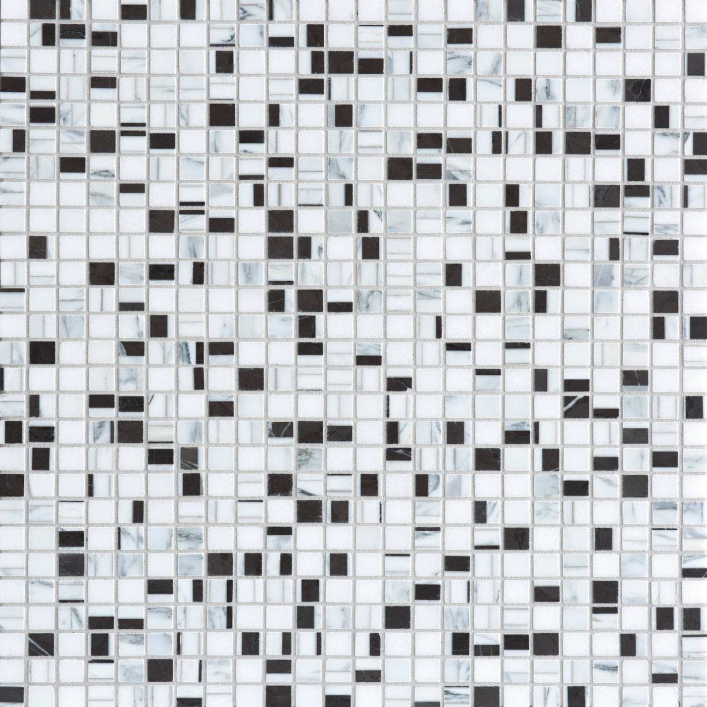 Graphique Square Mosaic 12X12 Black/White Honed
