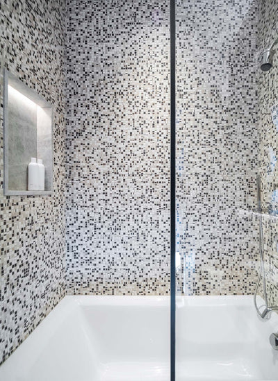 Graphique Square Mosaic 12X12 Black/White Honed