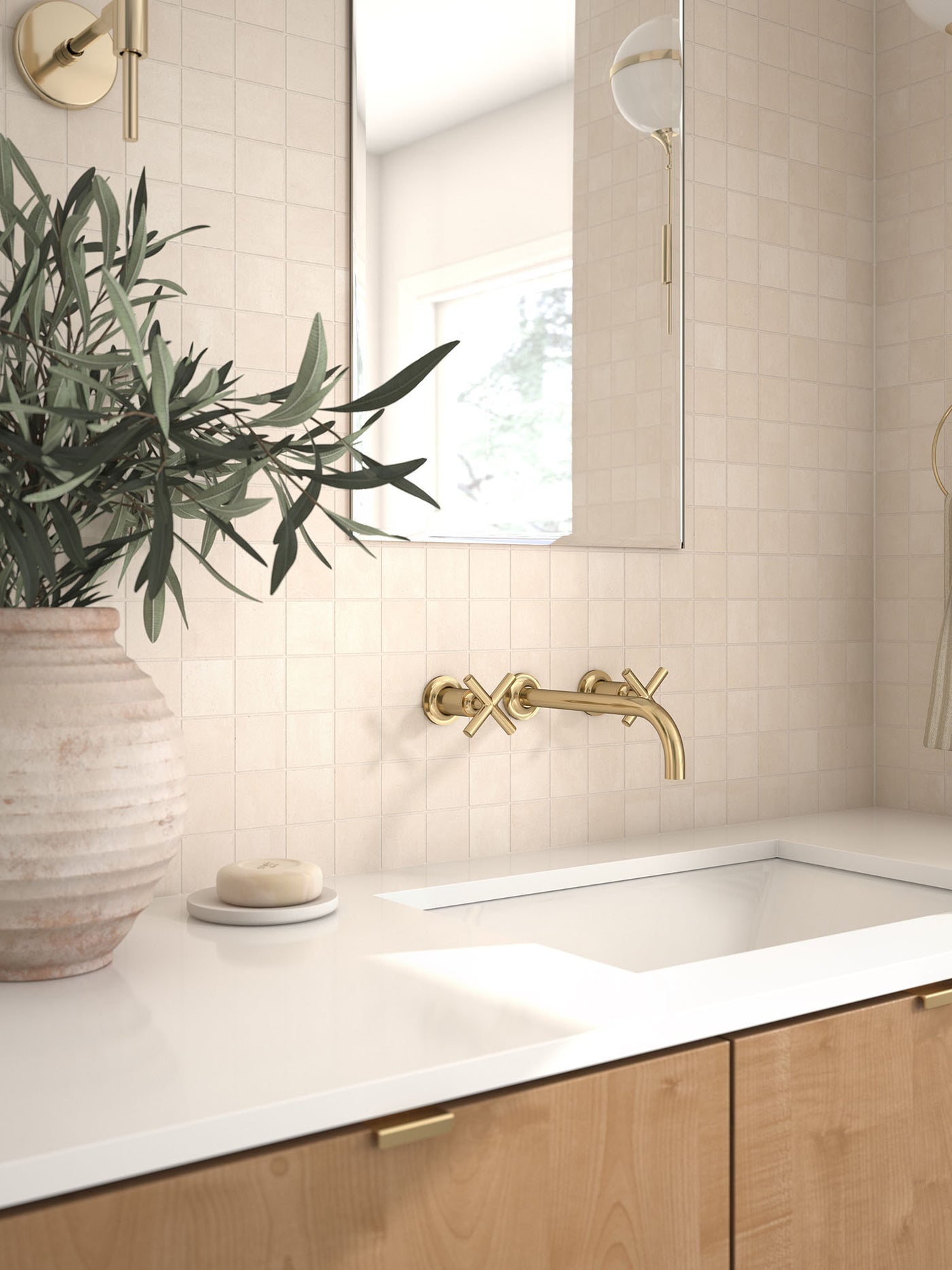 Gubi Square Mosaic 12X12 Light Natural