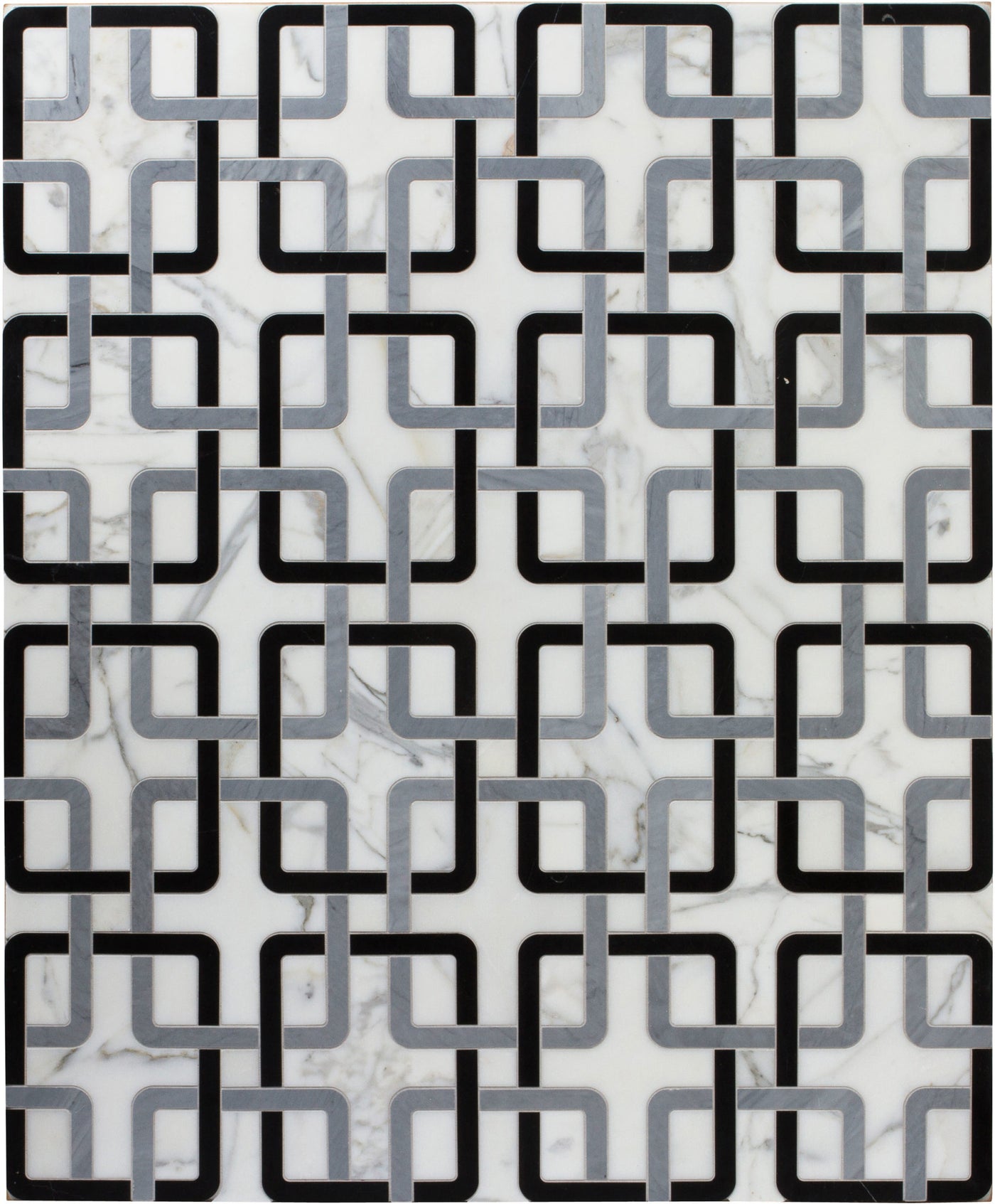 Jet Set Mosaic 6-7/8X8-3/8 Calacatta Honed