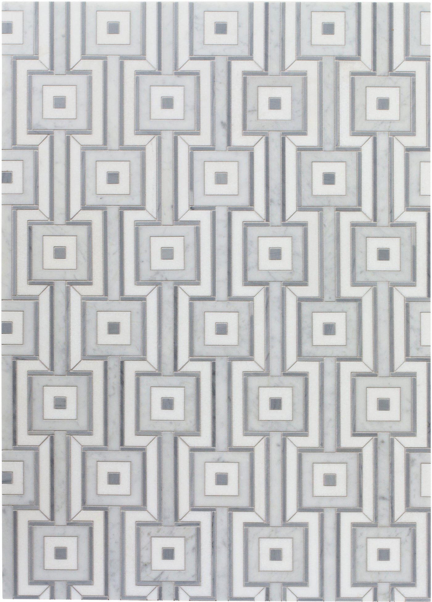 Jet Set Mosaic 10-3/4X15 Carrara Honed