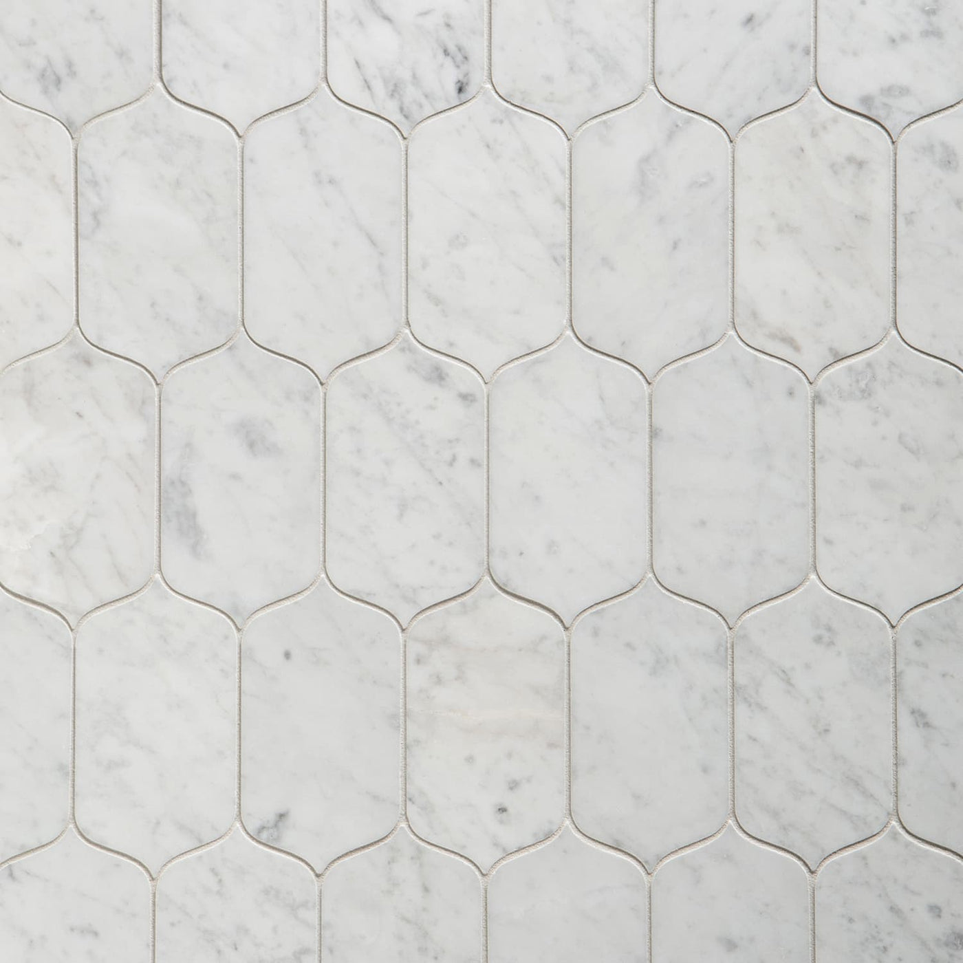 Jet Set Arabesque Mosaic 9-1/2X9-1/2 Carrara Honed