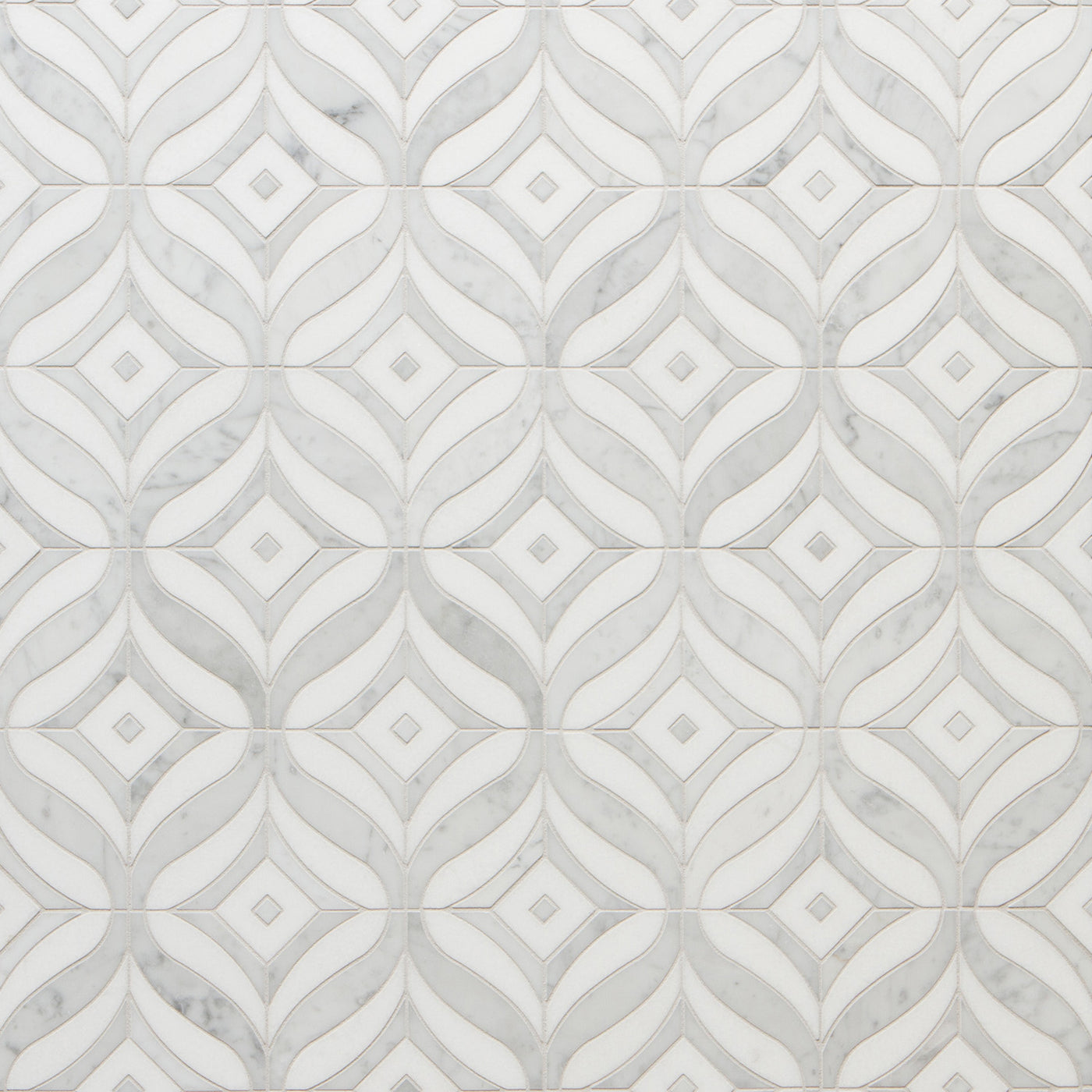 Jet Set Mosaic 10-7/8X7-1/8 Carrara Honed
