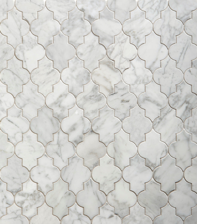 Jet Set Mosaic 8-3/4X9 Carrara Honed