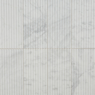 Lucca 4X12 White Venatino Honed