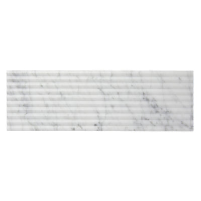 Lucca 4X12 White Venatino Honed