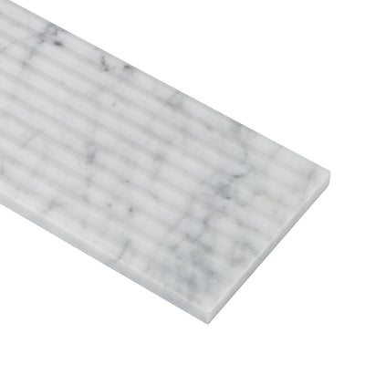 Lucca 4X12 White Venatino Honed
