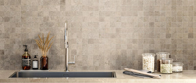 Pedra Palazzo Square Mosaic 2X2 Greige Matte