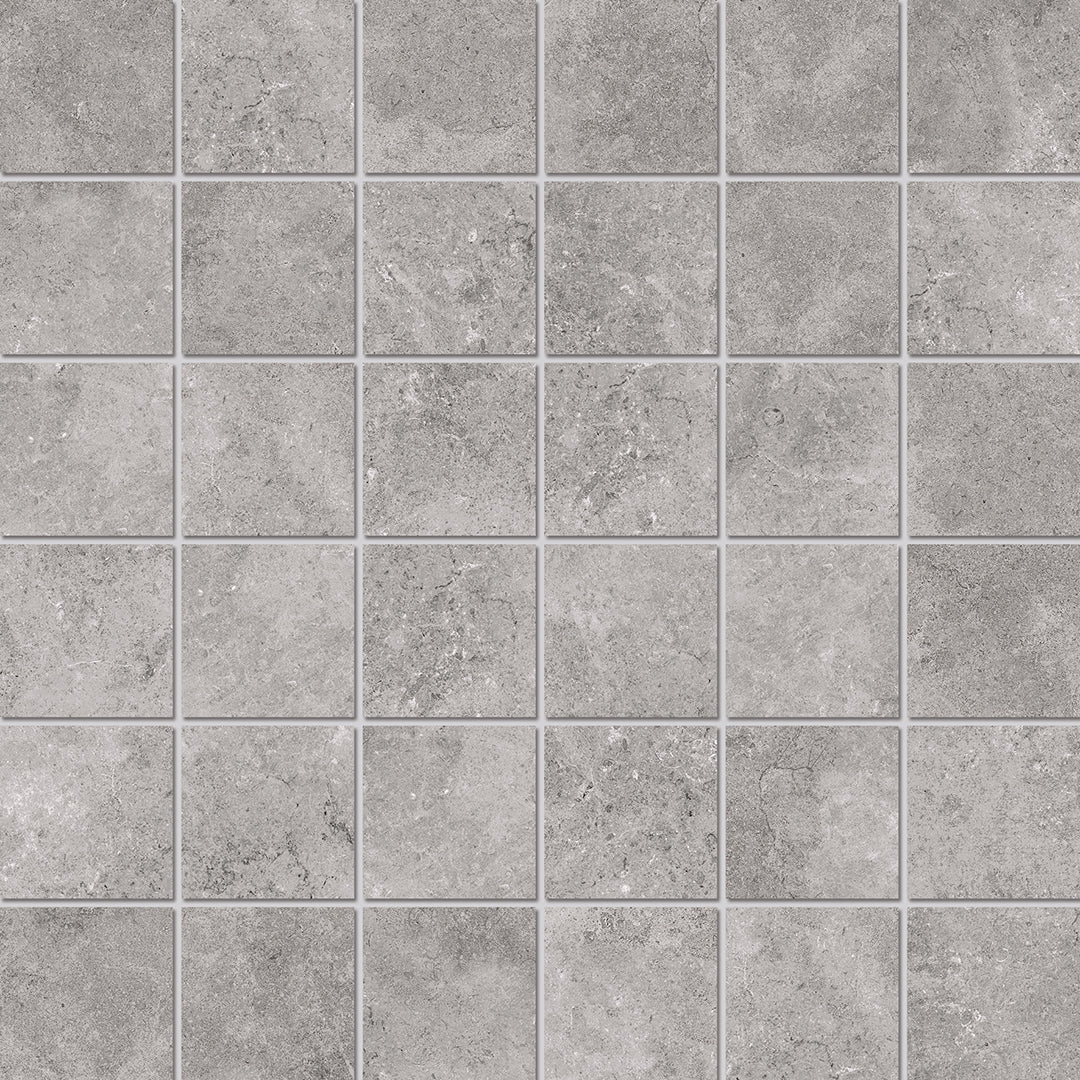 Pedra Palazzo Square Mosaic 2X2 Grey Matte