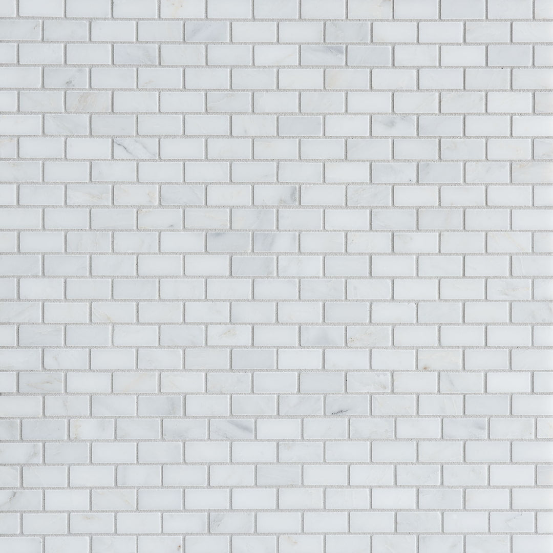 Pietra Bello Rectangle Mosaic 12X12 Bianco Bello Honed