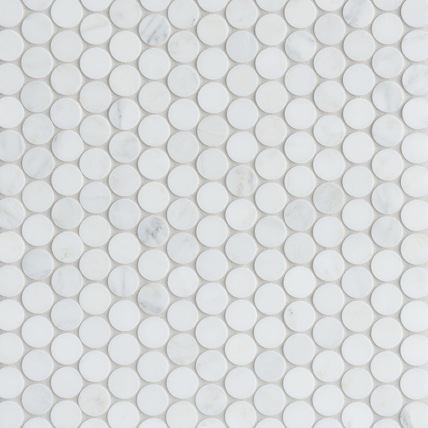 Pietra Bello Circle Mosaic 12-1/8X12-3/4 Bianco Bello Honed