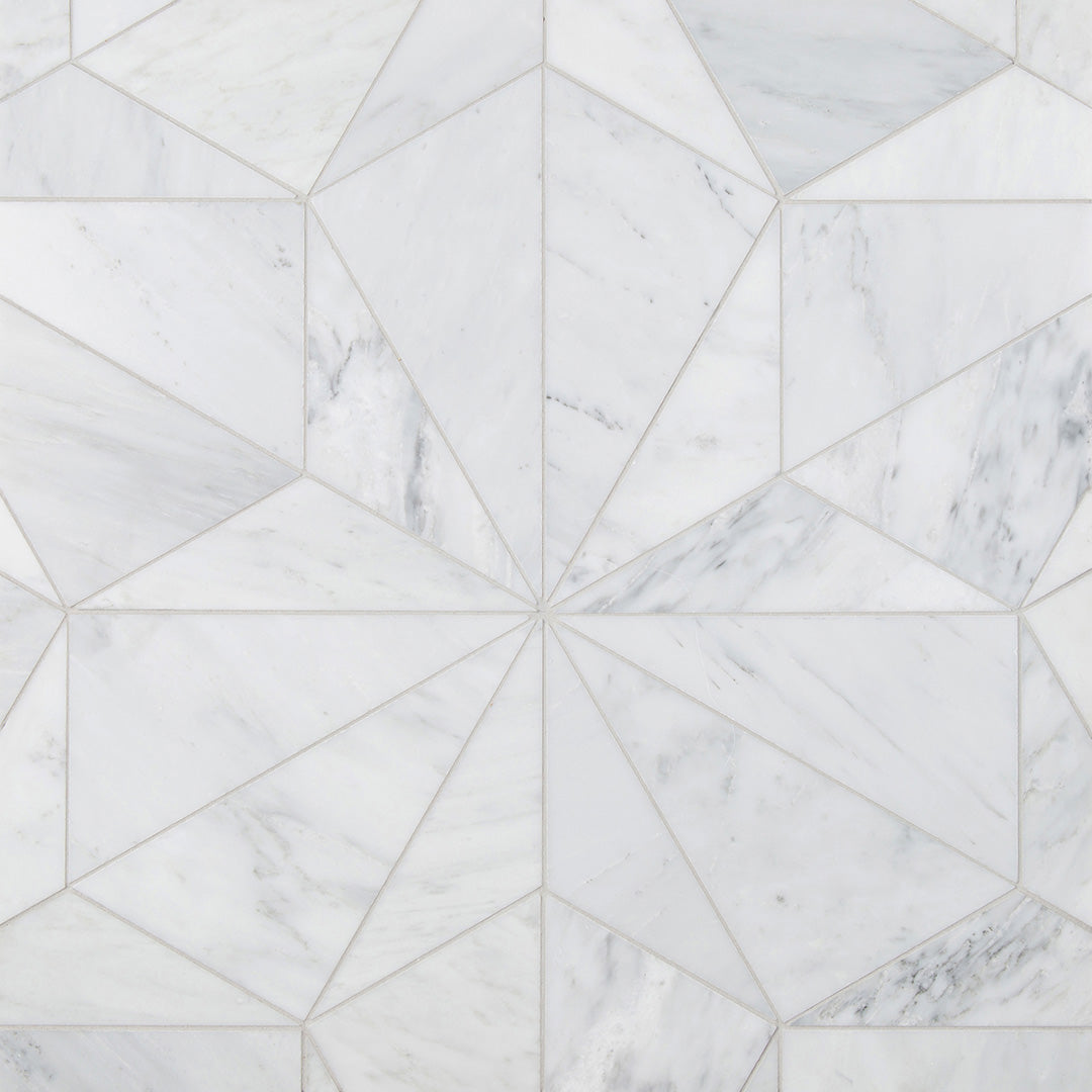 Pietra Gris Colosseum Hexagon Mosaic 12X12 Light Grey Honed