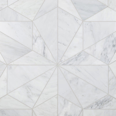 Pietra Gris Colosseum Hexagon Mosaic 12X12 Light Grey Honed